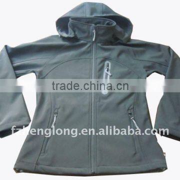 Ladies hoody waterproof softshell jacket