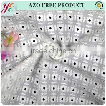 100% Cotton white embroidery fabric 100%cotton lace fabric