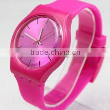 Silicone Rubber Wristband Watch With Silicone Watchstrap