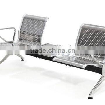 High quality stainless steel office reception room waiting chairs with table for sale