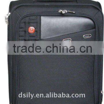 Medium Suitcase Black w/ Universal wheel, Polyester 4-Wheels Rolling Case, X8002A110011