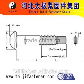 Round Head Tension Control Structural Bolt Assembly, ASTM A325, Type 1, Plain