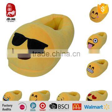 Women Gender and EVA Outsole Material Womens Girls Whats App Emoji Smiley Plush Slipper Quality Choice photo-3