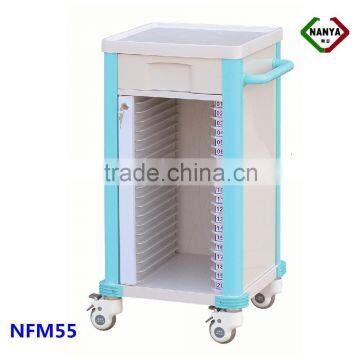 NFM55 ABS hospital medical record trolley,patient history folder trolley