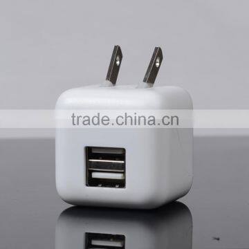 Output 3.1A Super Mini Dual USB travle charger with foldable US plug for iPhone 6S iPad Pro