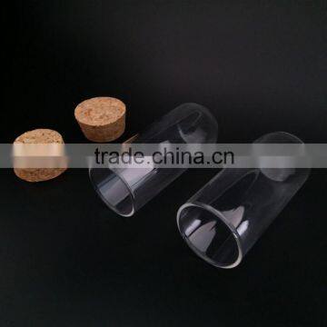 Round Bottom Design Custom Size Reserved Clear Glass Test Tube With Cork Lid photo-2