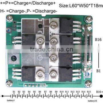 pcb/pcm/bms for 59.2V 16S Li-ion Battery Packs