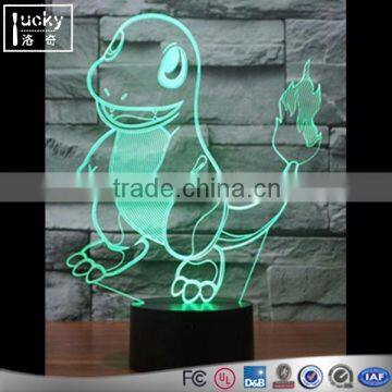 Colorful Pokemon Go Charmander 3D LED Night Light,3D Acrylic Lamp photo-3