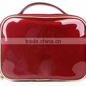 2016 most fashional PU leather cosmetics bag large capacity makeup bag