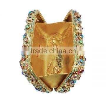 Latest Design Ladies Purse Hard Box Coloful Indian Bridal Clutch Purse Stone Party Bag (88161A-C) photo-5