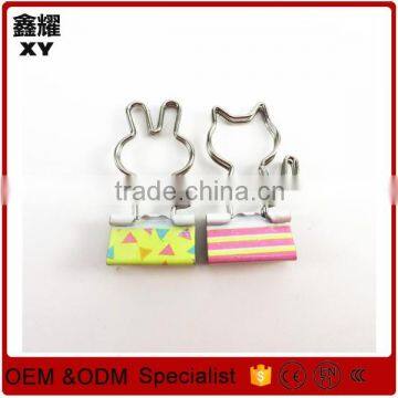 19mm colorful printing promotional animal shapes binder clip money clips