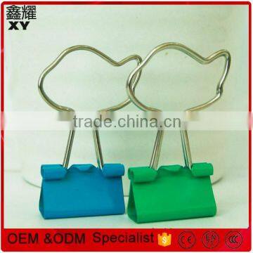 19mm high quality stomach design colorful metal binder clip with LOGO printing