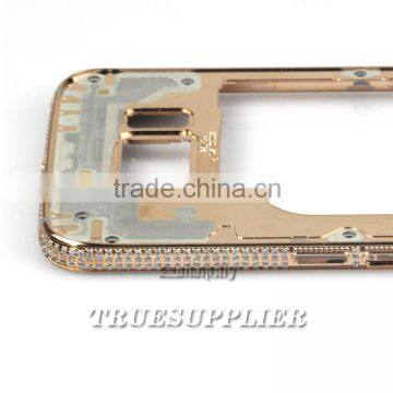 New Design for Samsung Rose Gold Middle Plate With Diamond for Samsung s6 Grand Housing photo-2