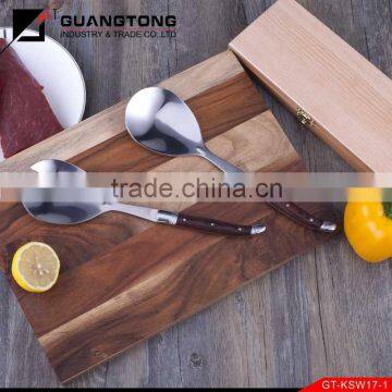 Laguiole Decorate Bee Casting Color Wood Handle Salad Set