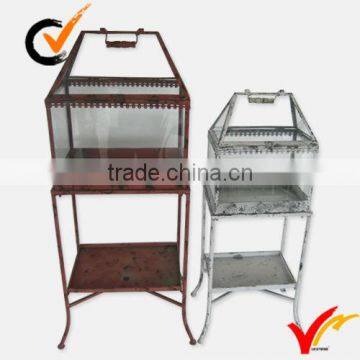 Vintage Metallic Decorative Flower Shelf Greenhouse