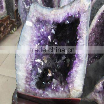 Rough healing large brazil amethyst geode for sale