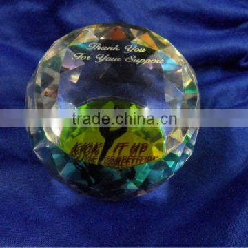 pure facet crystal ball paperweight (R-1182