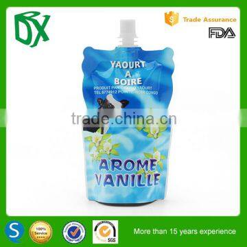 Hot sell color printing wholesale squeeze pouch with spout for baby liquid food in factory