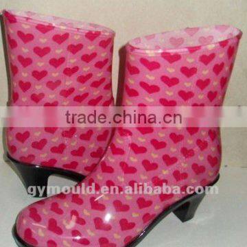 B-1219Shiny Wader Gumboots,High heel Fashion Rain Boots ,Wellington Boots,Wellies