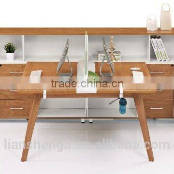 2016Comtemporary Office Furnitures L Sharp Staff Table Office Desk for Two People Made in Foshan photo-2