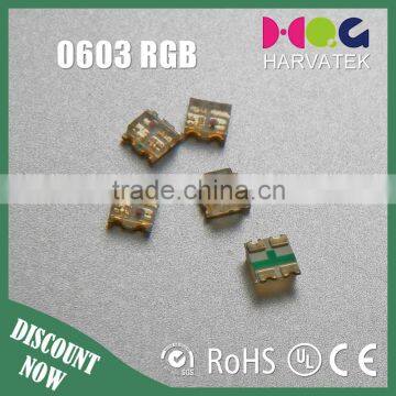 High Quality 1.6x1.5x0.55mm Sanan Chip 25mA 0603 Bi-color Red Blue Led photo-4