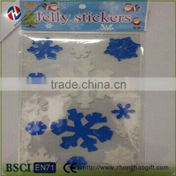 snowman window permanent glass jelly gel sticker