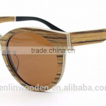 2015 New Women Band Design Glasses Vintage Wood Round Frame Bike Sunglasses Polarized Len With Paper Case Sol Gafas photo-3