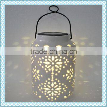 rechargeable solar ceramic lantern/ceramic solar lantern, rechargeable lantern