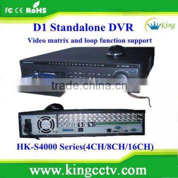 h264 dvr software recorder embedded net dvr HK-S4016F