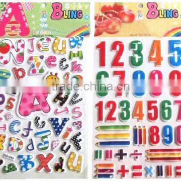 Alphabet eva foam sticker,puffy letter stickers