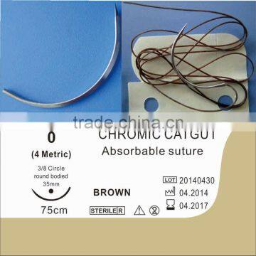 surgical absorbable suture chromic catgut with needle-Factory price