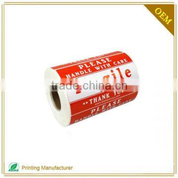 Small Round Dangerous Goods Battery Fragile Warning Label Sticker