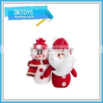 5 inch Shantou Customized Snowman And Santa Claus Father Christmas Christmas fabric decoration