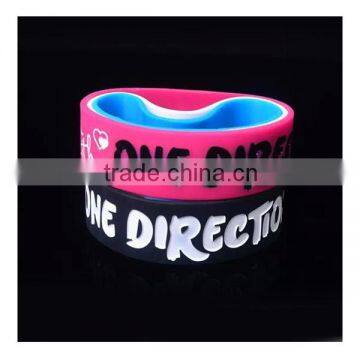 Debossed inkfilled silicone wristband/silicone wristband