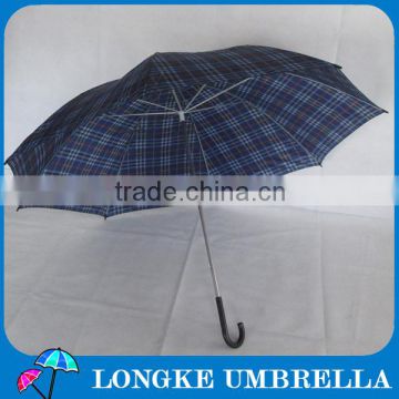 30" Blue Plaid manual open Straight Umbrella Promotional umbrella