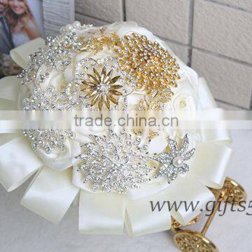 High Quality Luxurious Artificial Brooch Rhinestone Bouquets photo-2