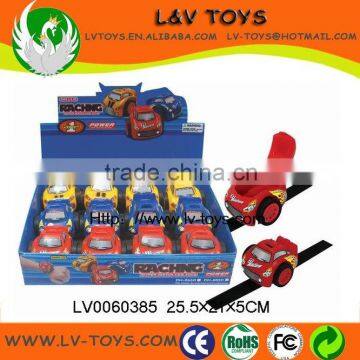 China fashion pull back car watch candy toys with 3 colors(12pcs/box)