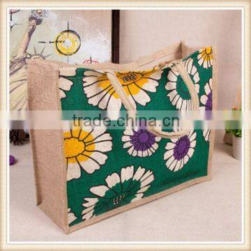 Ethnic Style Printing Jute Bag