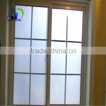 interior doors wood frosted glass decorative acid washed patterned glass large acid etched glass panels