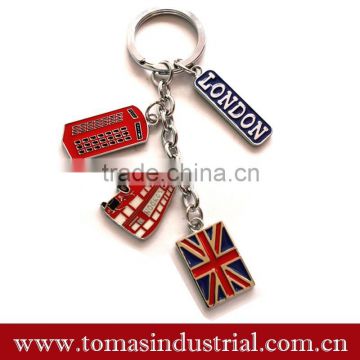 Hot sales promotional metal souvenir keychain with enamel logo