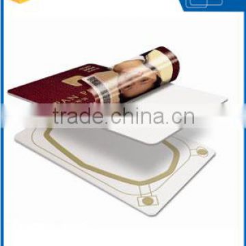 CR80 size Hico and loco magnetic stripe pvc card with contact IC chip for payment