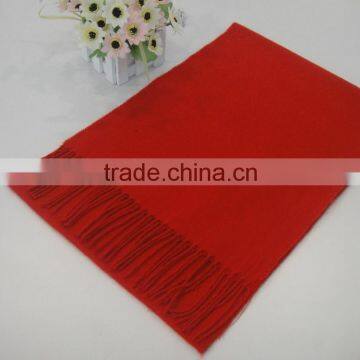 Fashion Men's 100%Pure Cashmere Imitation Double Sided Silk Long Scarf Light Red