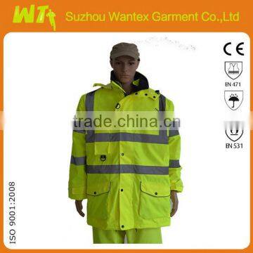 Hot item 7 IN 1 High visibility Yellow reflective safety clothes