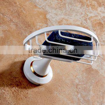 80359D Brass Toilet Accessories Hotel Use Made in China White Soap Basket Bathroom Fittings