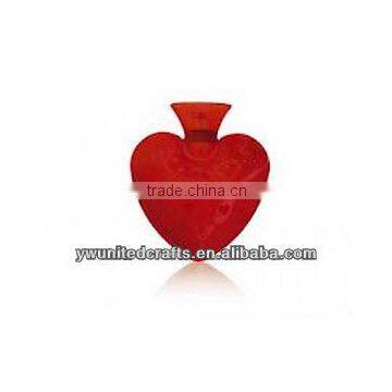 hot sale promotion heart shape plastic hot water bottle