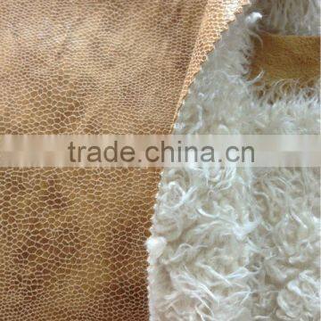 Bronzed suede fabric bonding with fleece