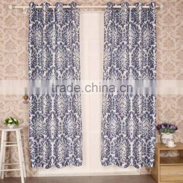 100% Polyester fabric Faux Silk Printed Fabric Curtain Panel