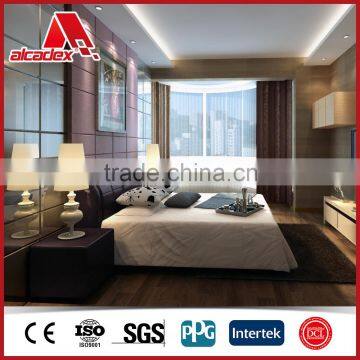 Polyester Coated Aluminium Composite Panel for bedroom interior decoration