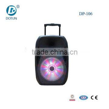 15 inch bluetooth speaker light wireless trolley bass speaker DP-106