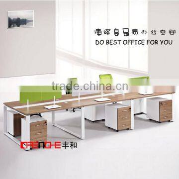 hot selling linear computer workstation desk, office workstation for 6 person